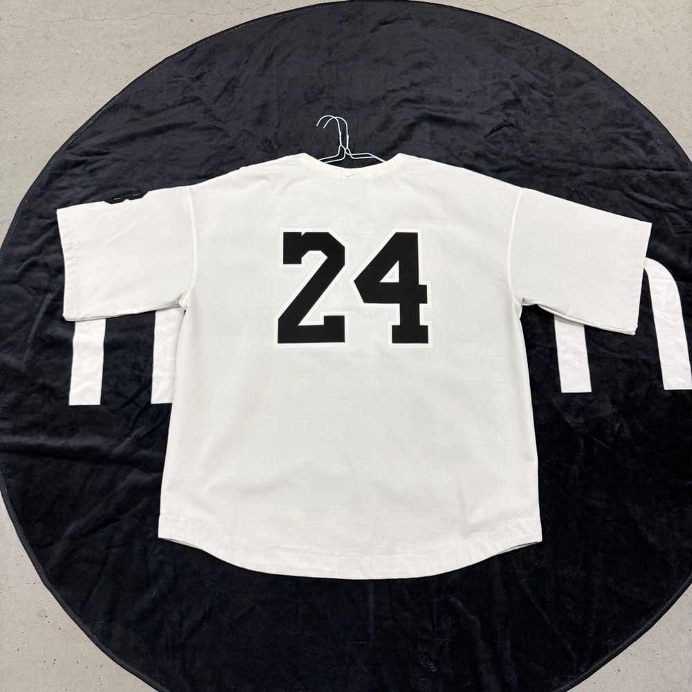 Kobe Bryant x Nike “Mamba” White and Black Special Edition Baseball Jersey - Picture 2 of 6
